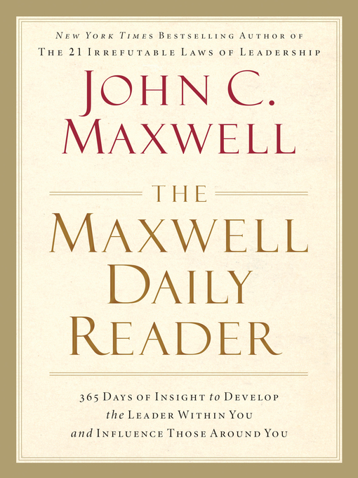 Title details for The Maxwell Daily Reader by John C. Maxwell - Wait list